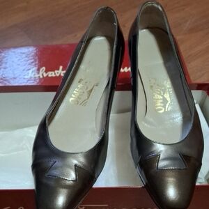 Salvatore Ferragamo Women's Metallic Bronze Flats